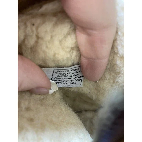 Bearpaw Evangeline Toddler Boots Size 8 Browns Wool Blend Footbed 2414Y F48 - Picture 10 of 10